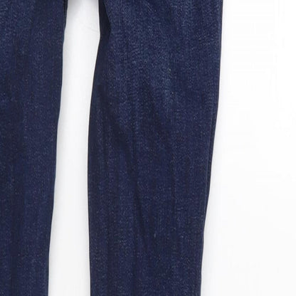 Denim & Co. Womens Blue  Denim Straight Jeans Size 4 L28 in