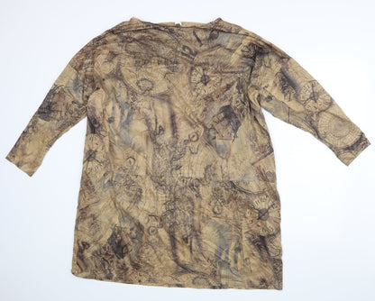 Womens UK Size  Preworn Beige Basic Blouse