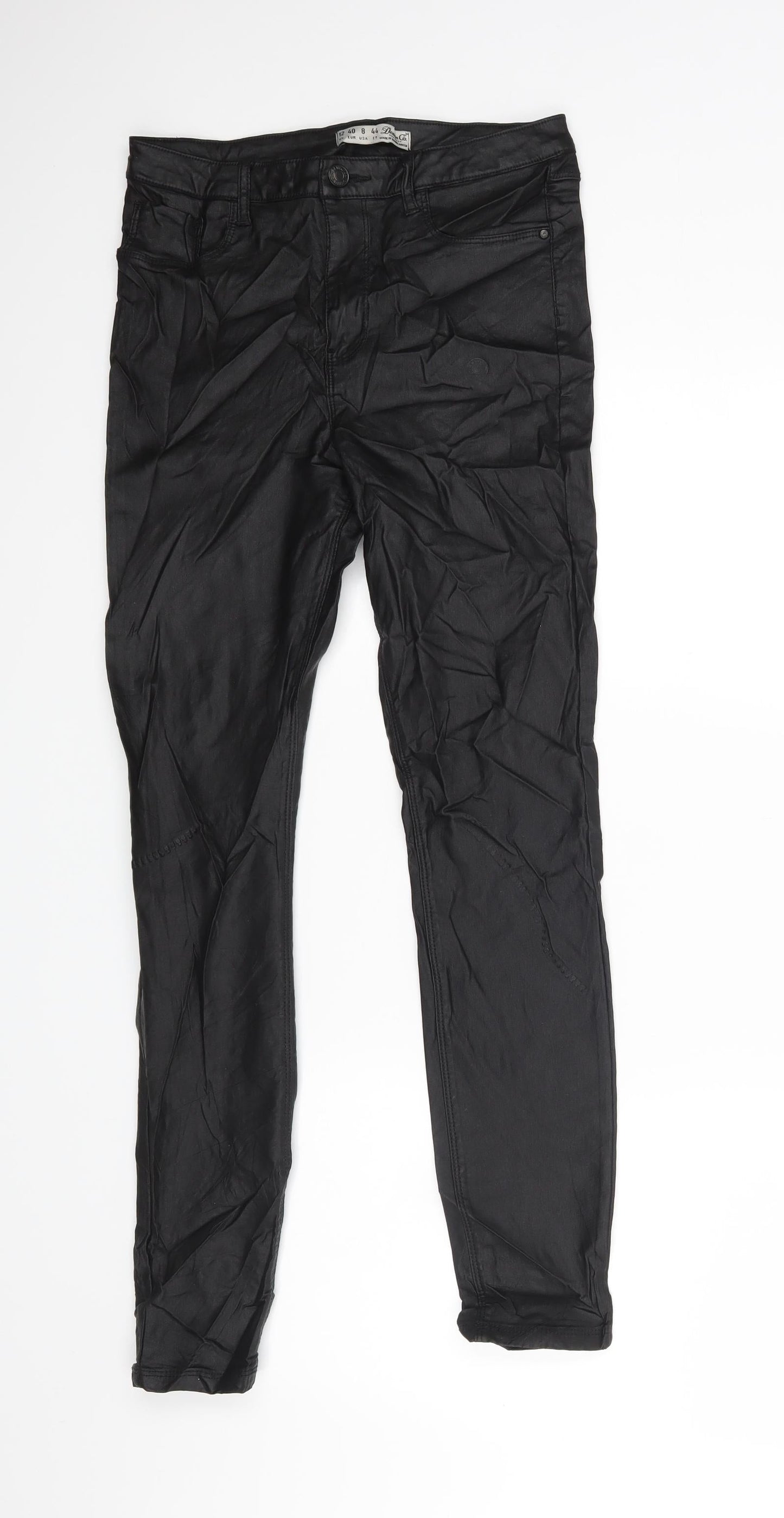 Denimco Womens Black   Trousers  Size 12 L27 in