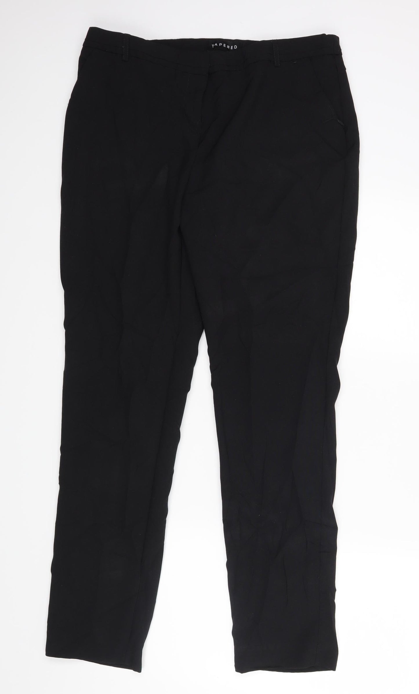 Peackocks Womens Black   Trousers  Size 14 L25 in