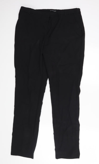 Peackocks Womens Black   Trousers  Size 14 L25 in