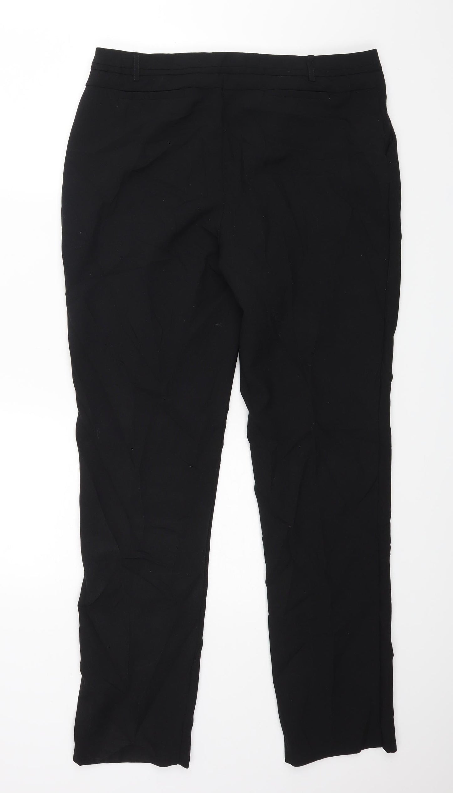 Peackocks Womens Black   Trousers  Size 14 L25 in
