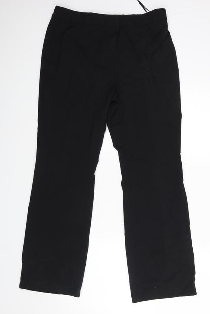 Womens UK Size 14 Papaya Regular Fit  Black Trousers