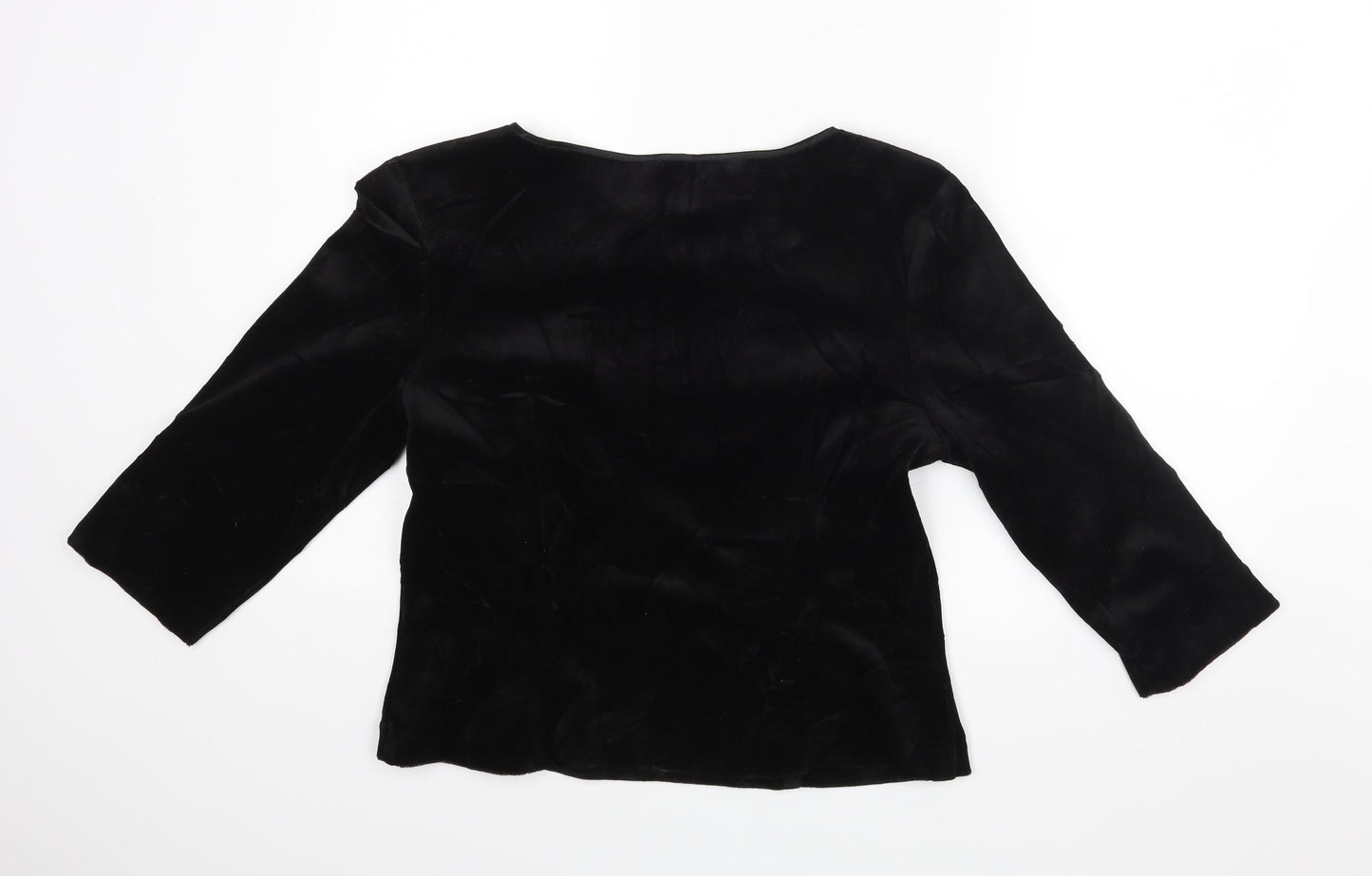 John Marks Womens Black   Basic Blouse Size 16