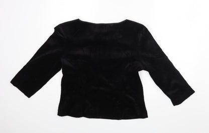 John Marks Womens Black   Basic Blouse Size 16