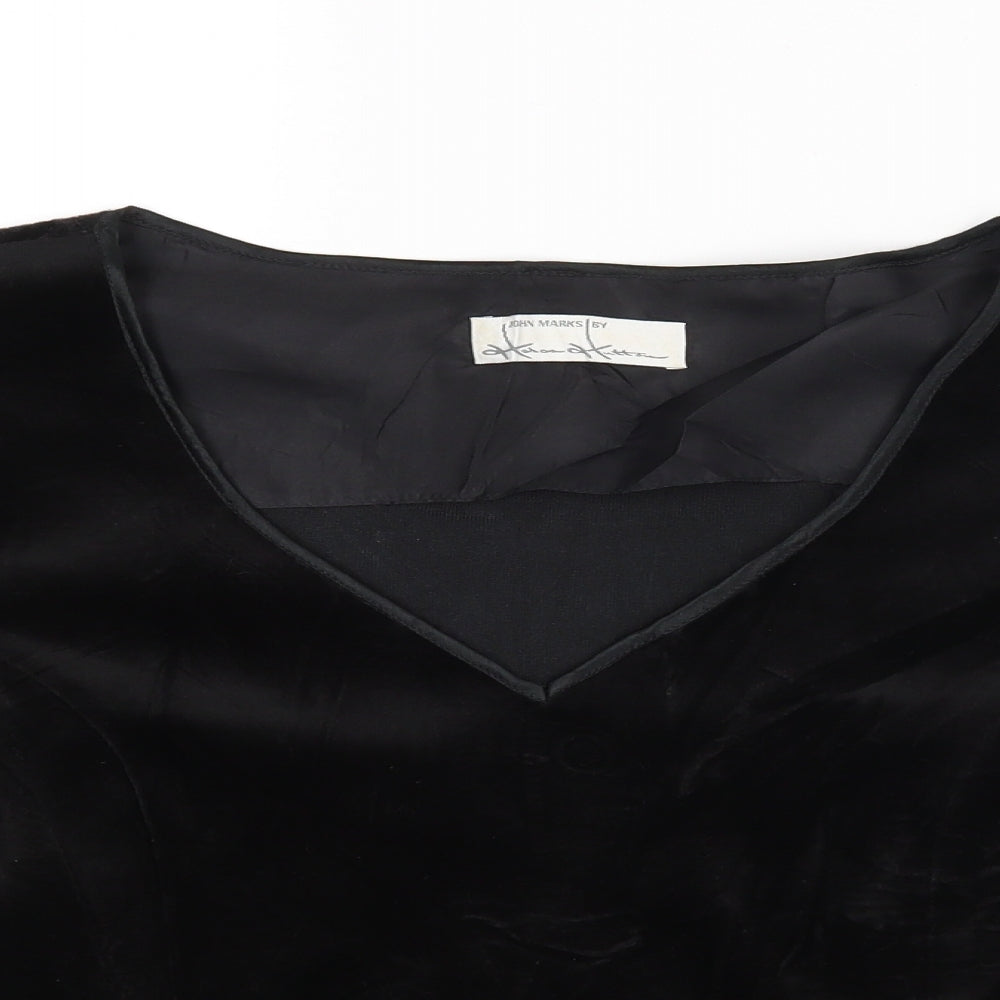 John Marks Womens Black   Basic Blouse Size 16