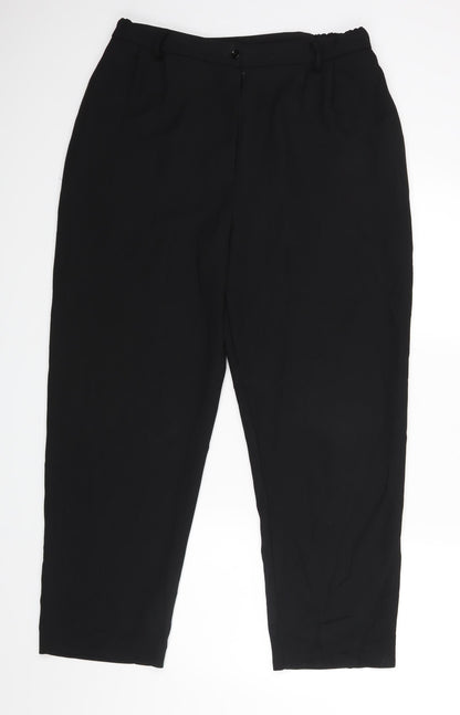 Double TWO Womens Black   Dress Pants Trousers Size 16 L25 in