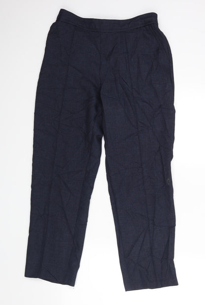 Womens UK Size 10 m&s Regular Fit  Blue Trousers