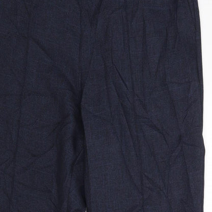 Womens UK Size 10 m&s Regular Fit  Blue Trousers