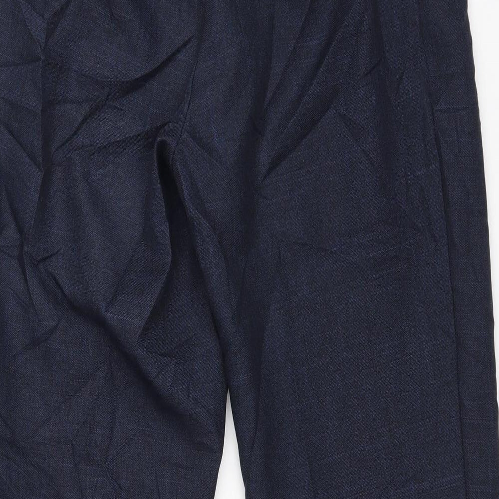 Womens UK Size 10 m&s Regular Fit  Blue Trousers