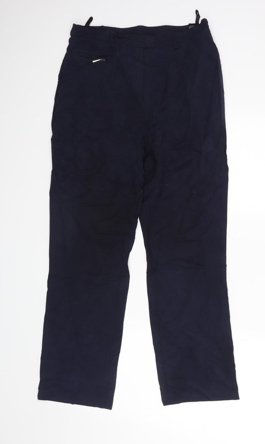 M&S Womens Blue   Trousers  Size 12 L26 in