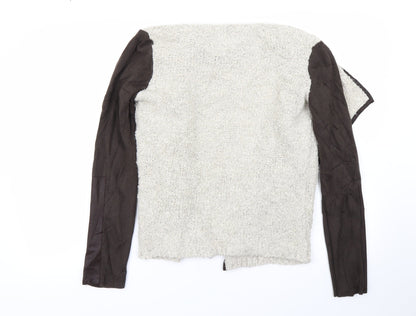 Miss Captain Womens Brown   Cardigan Jumper Size S