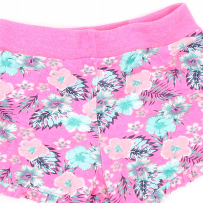 Primark Girls Pink Floral  Cargo Shorts Size 2-3 Years