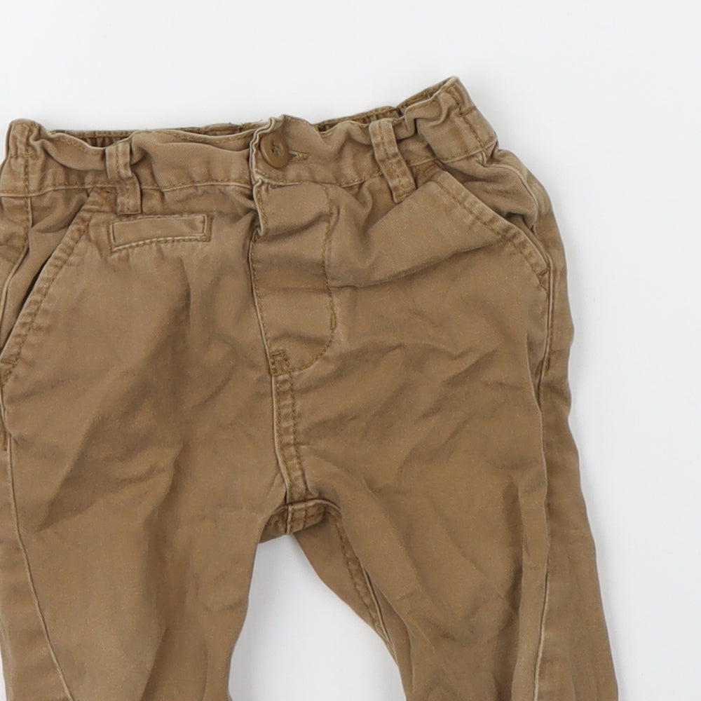 early Boys Brown   Cargo Trousers Size 12-18 Months