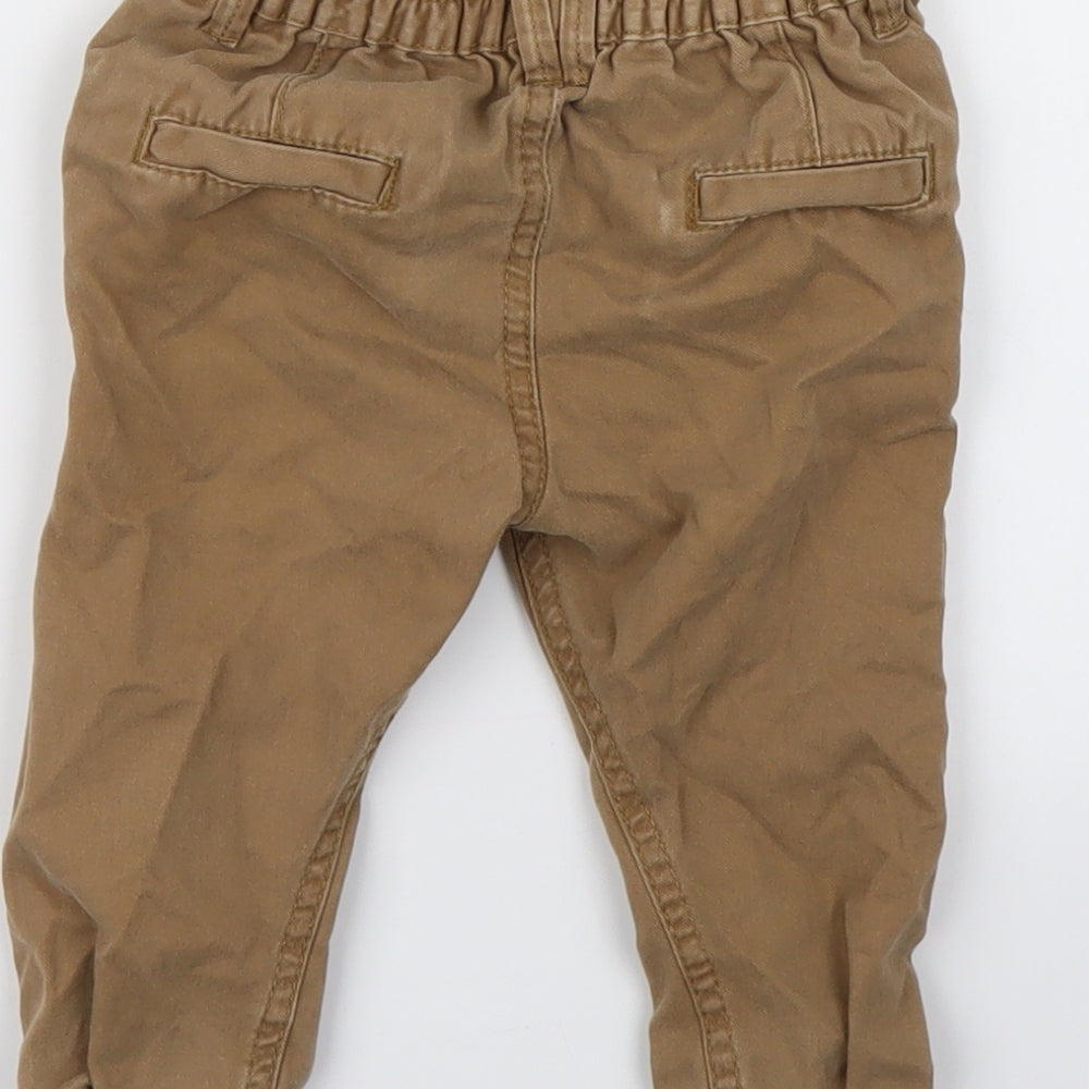 early Boys Brown   Cargo Trousers Size 12-18 Months