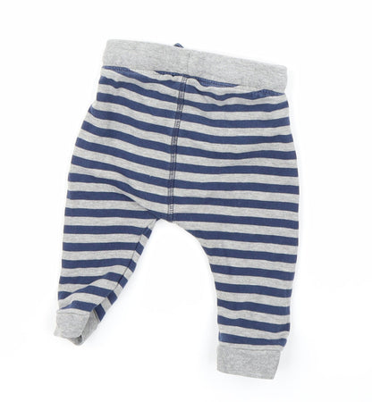 Marks and Spencer  Blue Striped  Babydoll Lounge Pants Size 6-9 Months