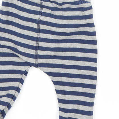 Marks and Spencer  Blue Striped  Babydoll Lounge Pants Size 6-9 Months