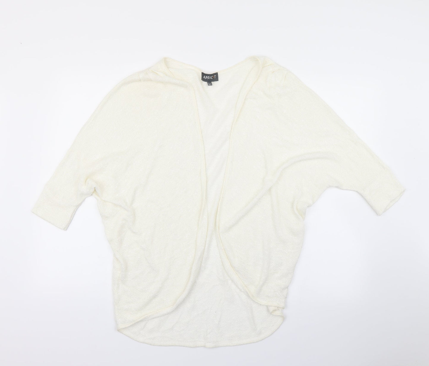 Womens UK Size 10 Apricot White Cardigan Jumper