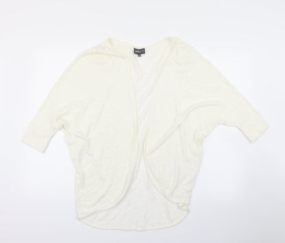 Womens UK Size 10 Apricot White Cardigan Jumper