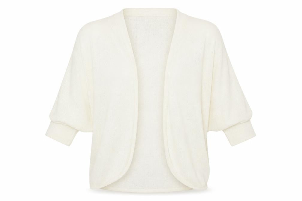 Womens UK Size 10 Apricot White Cardigan Jumper