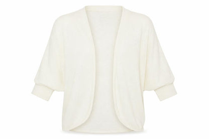 Womens UK Size 10 Apricot White Cardigan Jumper