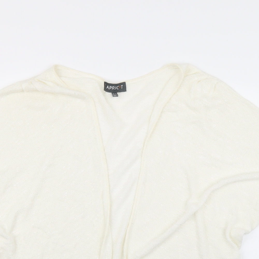 Womens UK Size 10 Apricot White Cardigan Jumper