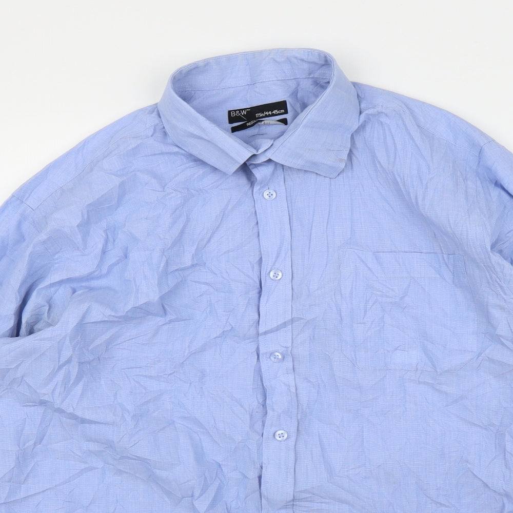 B&W Mens Blue    Polo Size 17.5