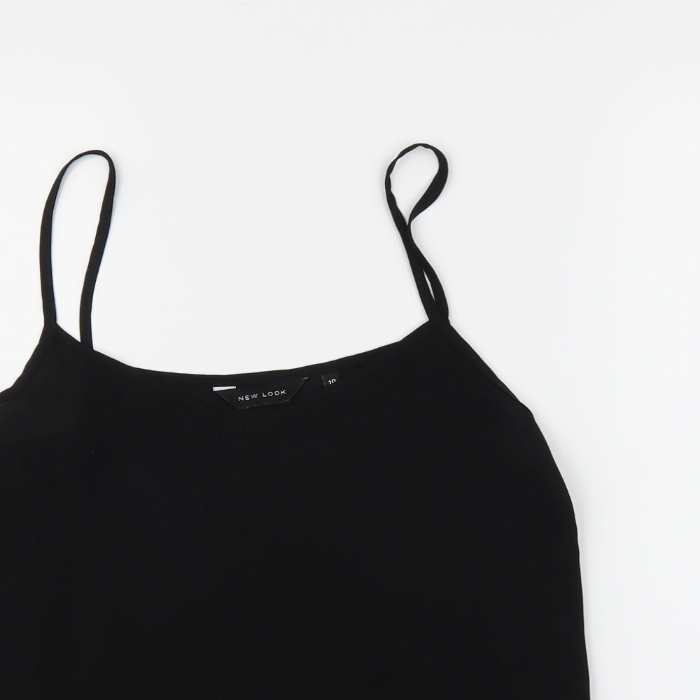 newlook Womens Black  Mesh Basic Blouse Size 10