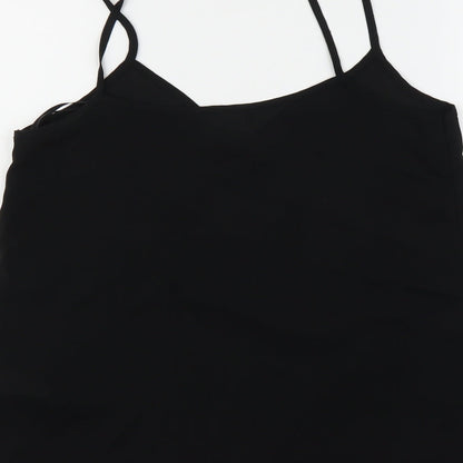 newlook Womens Black  Mesh Basic Blouse Size 10