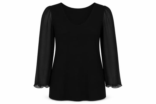 Front view of Dorothy Perkins women’s black fit & flare, size UK 10