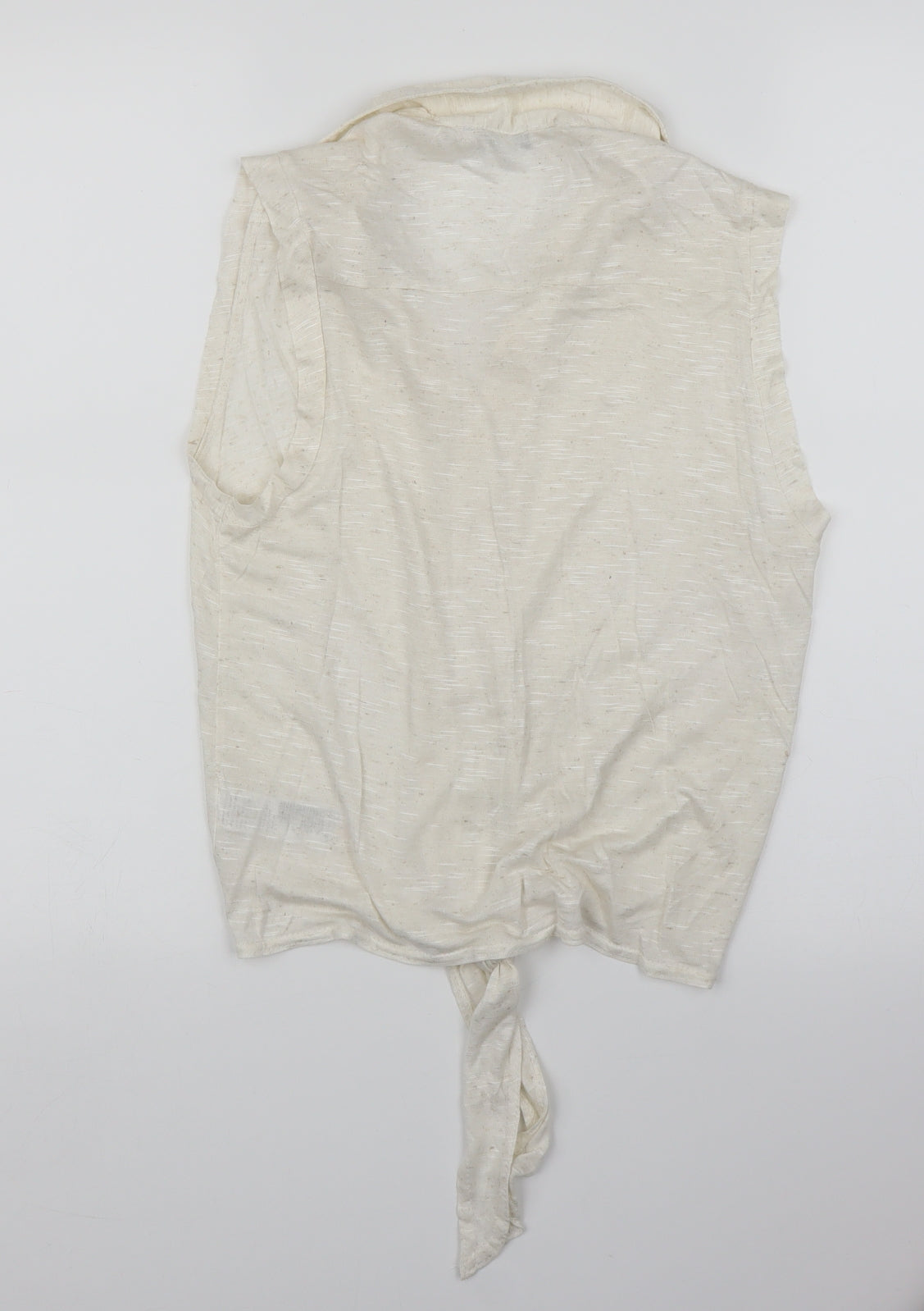 Womens UK Size 10 NEWLOOK White Basic Button-Up