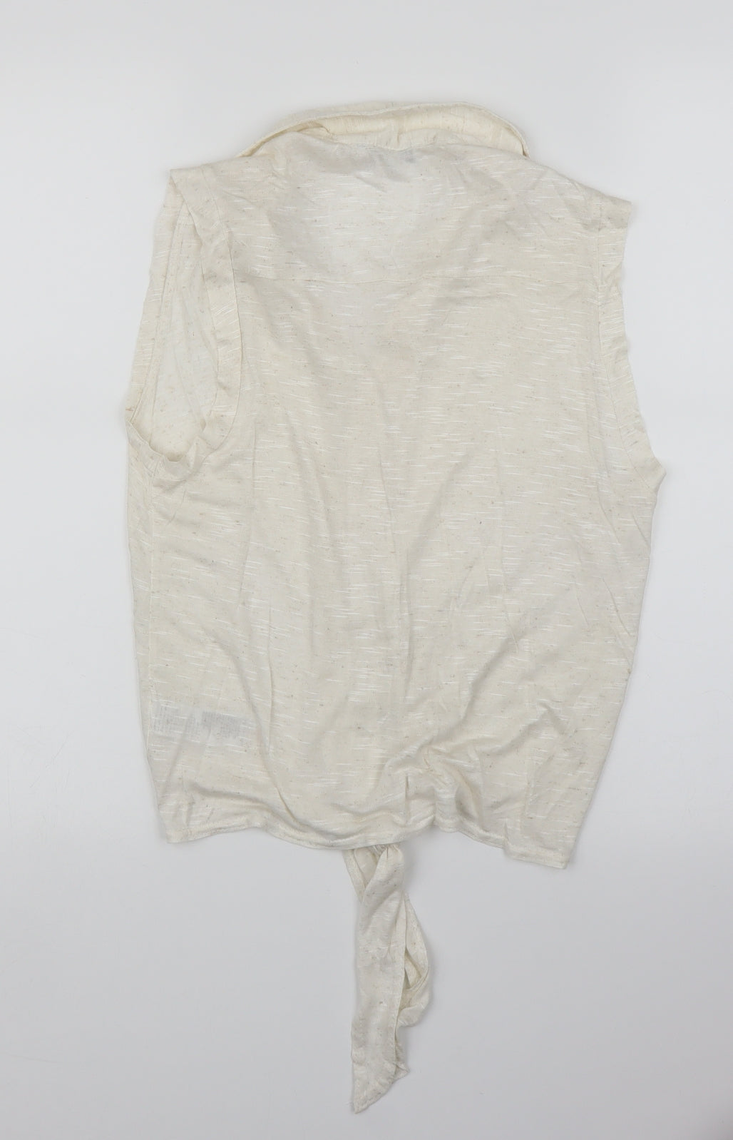Womens UK Size 10 NEWLOOK White Basic Button-Up