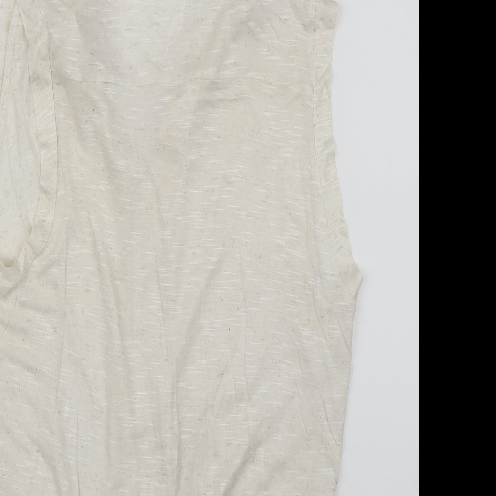 Womens UK Size 10 NEWLOOK White Basic Button-Up