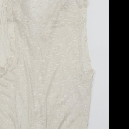 Womens UK Size 10 NEWLOOK White Basic Button-Up