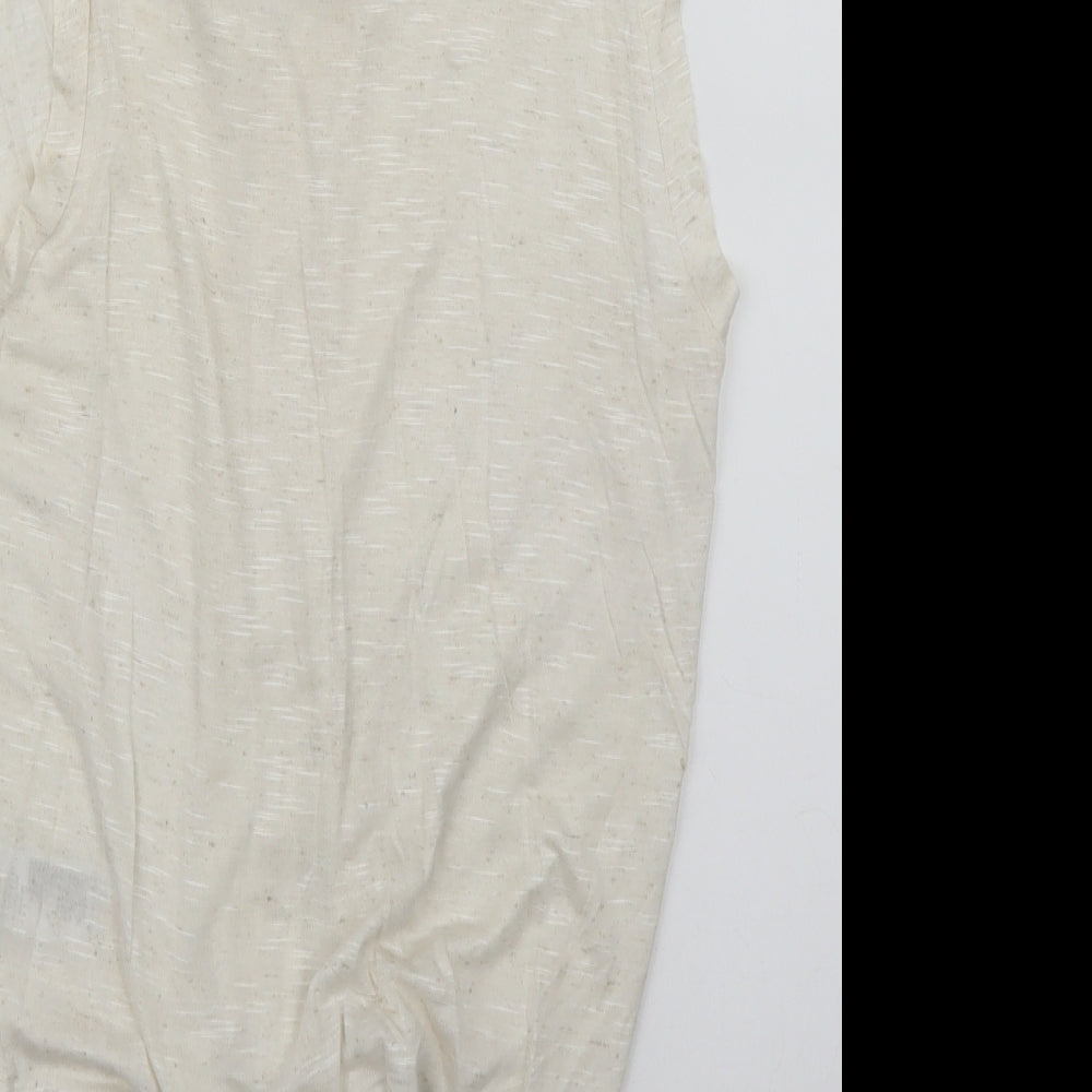 Womens UK Size 10 NEWLOOK White Basic Button-Up