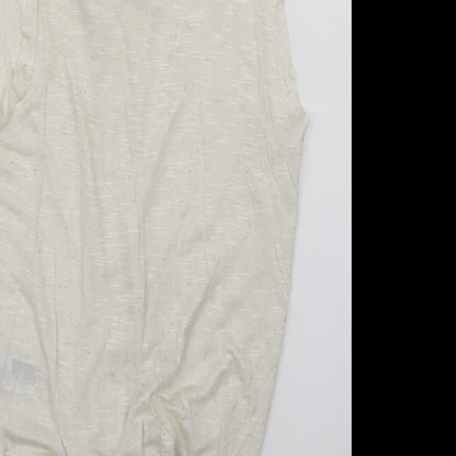 Womens UK Size 10 NEWLOOK White Basic Button-Up