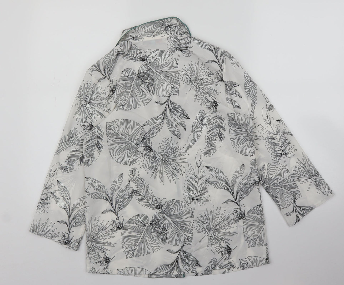 He Love Me He Loves Me Not Womens White Floral  Babydoll Pyjama Top Size S