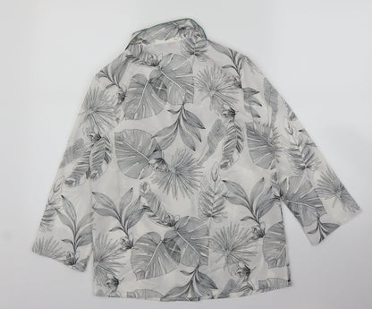 He Love Me He Loves Me Not Womens White Floral  Babydoll Pyjama Top Size S