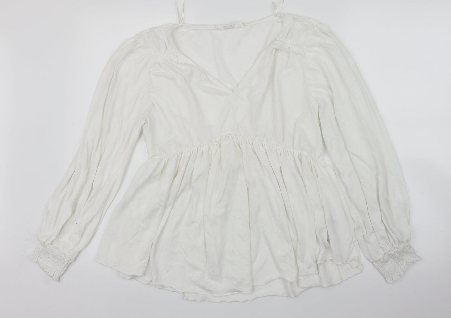 Womens UK Size 6 NINE SAVANNAH MILLER White Basic T-Shirt