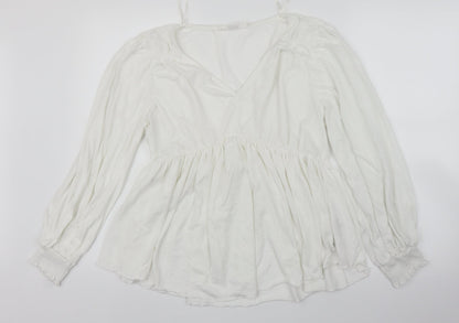 Womens UK Size 6 NINE SAVANNAH MILLER White Basic T-Shirt