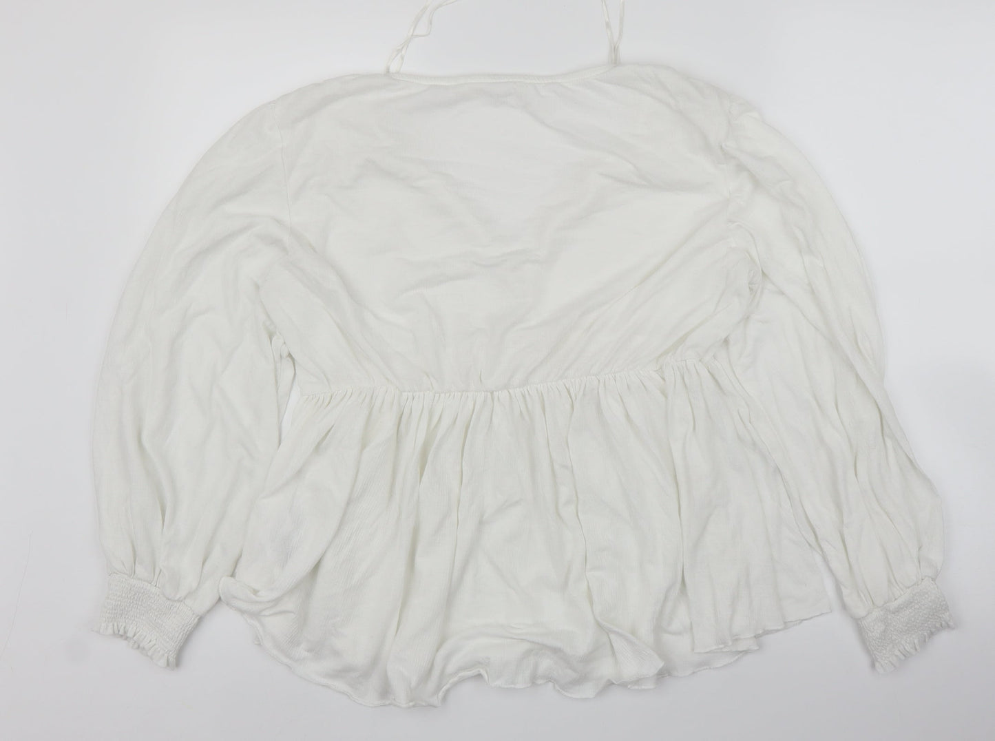 Womens UK Size 6 NINE SAVANNAH MILLER White Basic T-Shirt