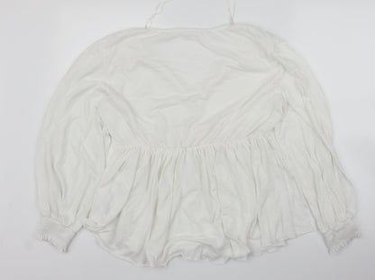 Womens UK Size 6 NINE SAVANNAH MILLER White Basic T-Shirt