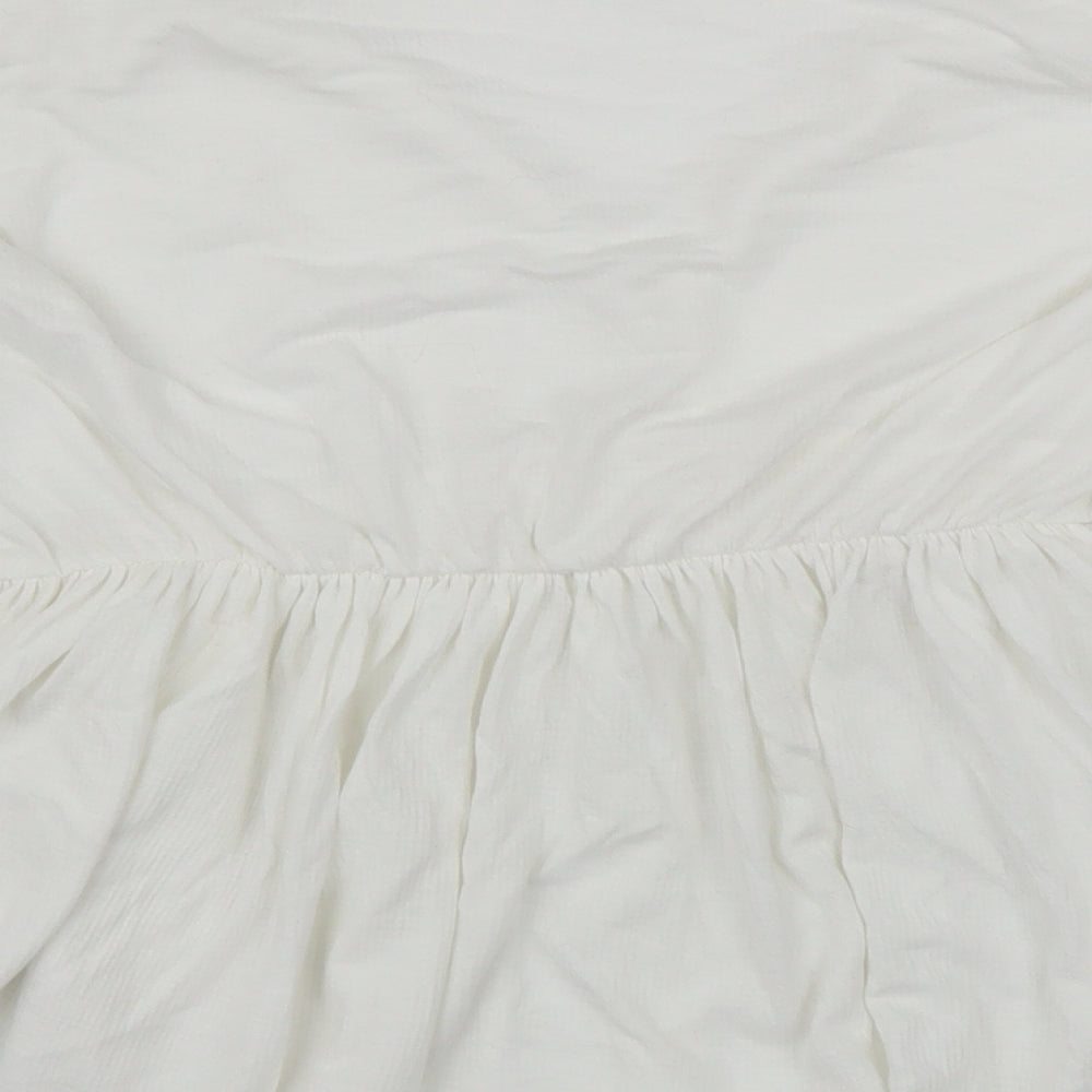 Womens UK Size 6 NINE SAVANNAH MILLER White Basic T-Shirt