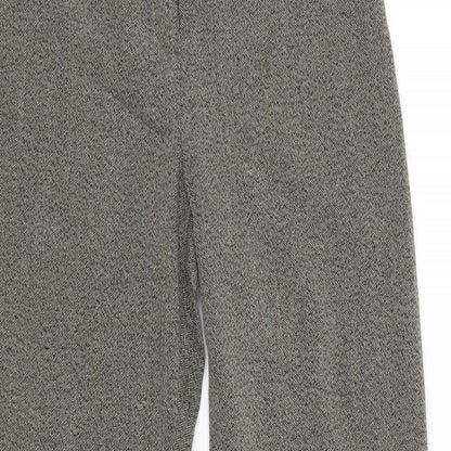 Mia Moda Womens Brown Striped  Capri Trousers Size 10 L30 in