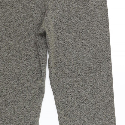 Mia Moda Womens Brown Striped  Capri Trousers Size 10 L30 in