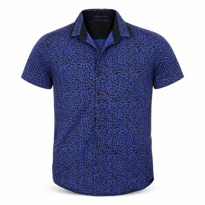 Mens UK Size S New Look Blue  Button-Up Short Sleeve Casual Shirt
