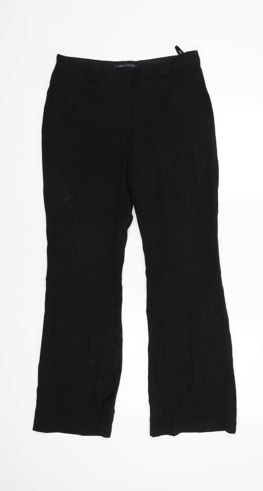 M&S Womens Black   Trousers  Size 10 L29 in