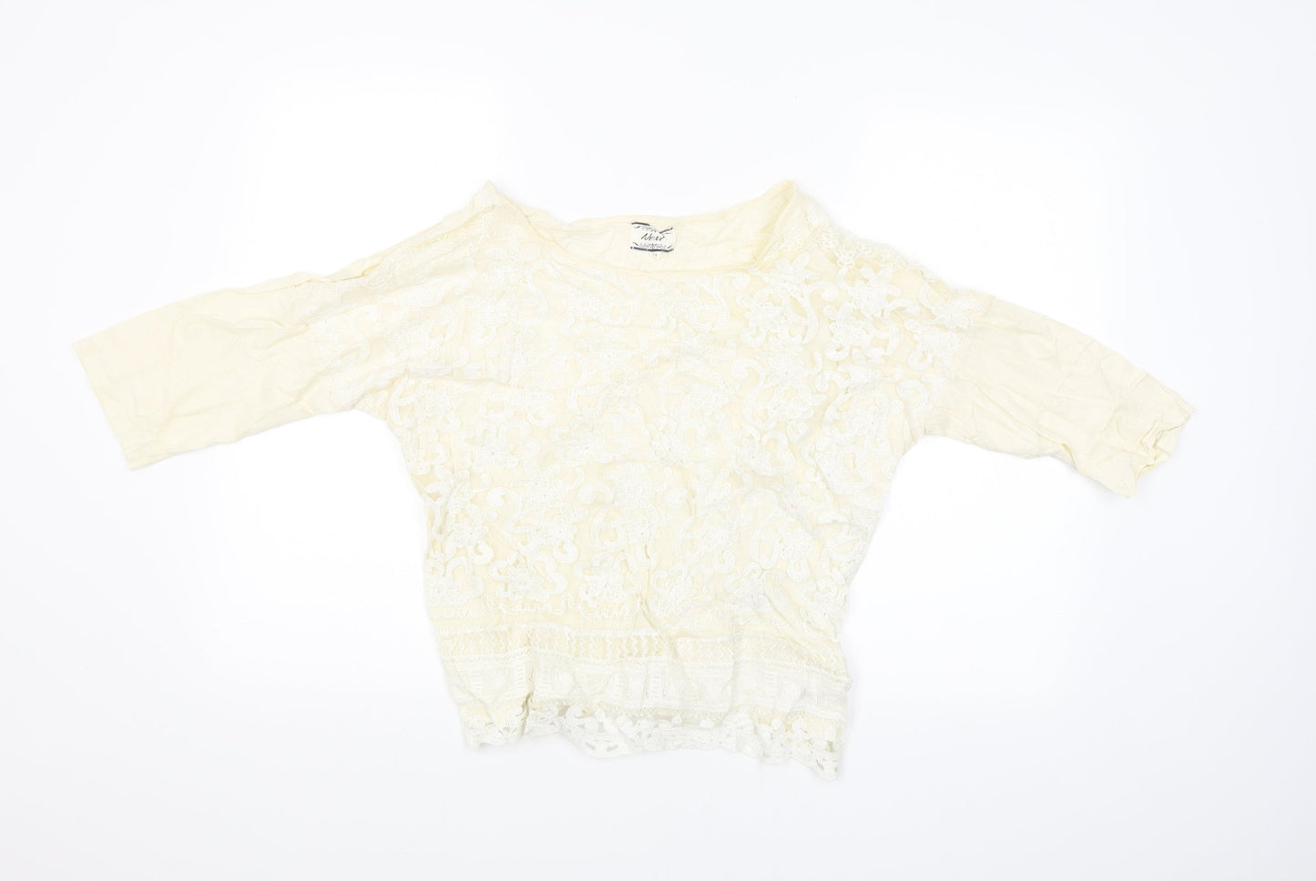 Womens UK Size 14 NEXT Beige Basic Blouse