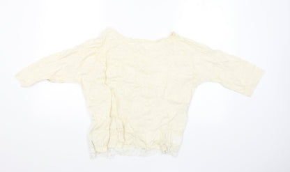Womens UK Size 14 NEXT Beige Basic Blouse