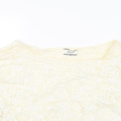 Womens UK Size 14 NEXT Beige Basic Blouse